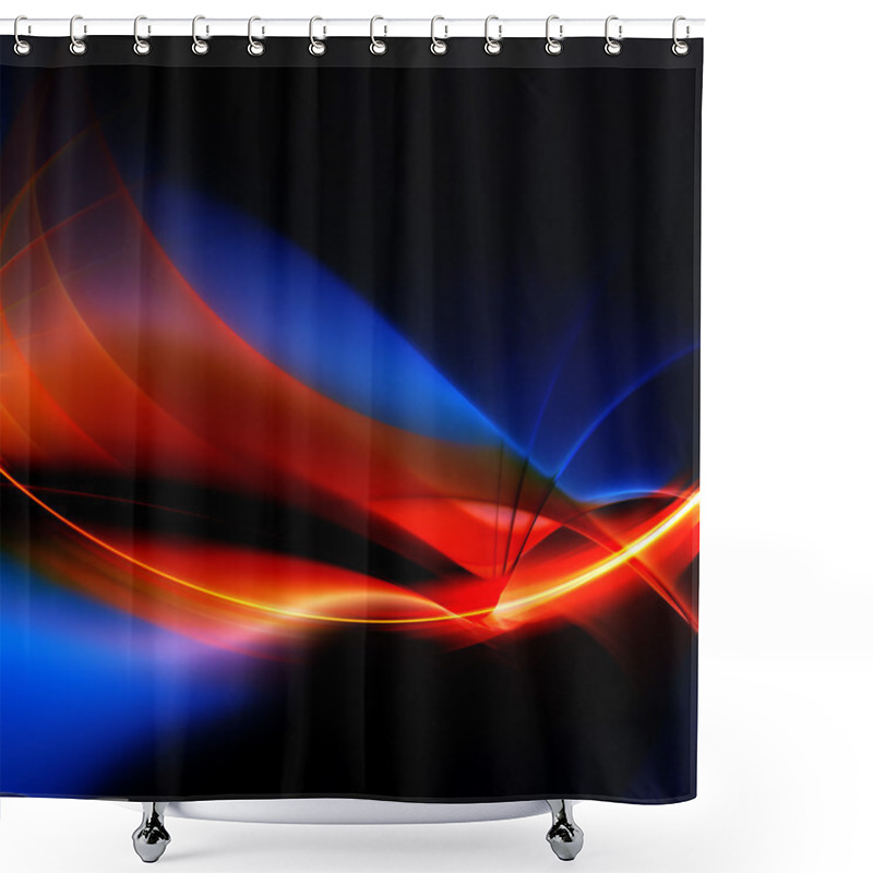 Personality  Fiery Fractal Design Shower Curtains