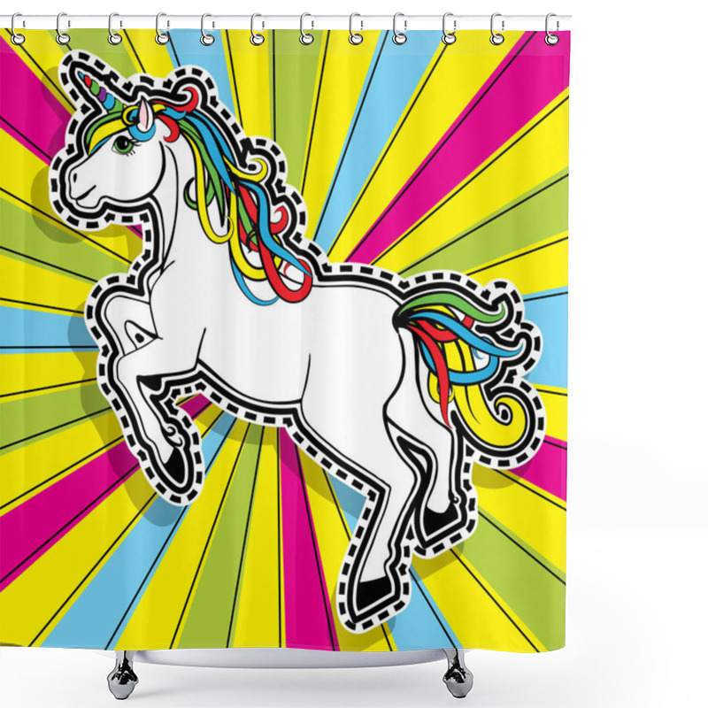 Personality  Pop Art Fashion Chic UNICORN  Shower Curtains