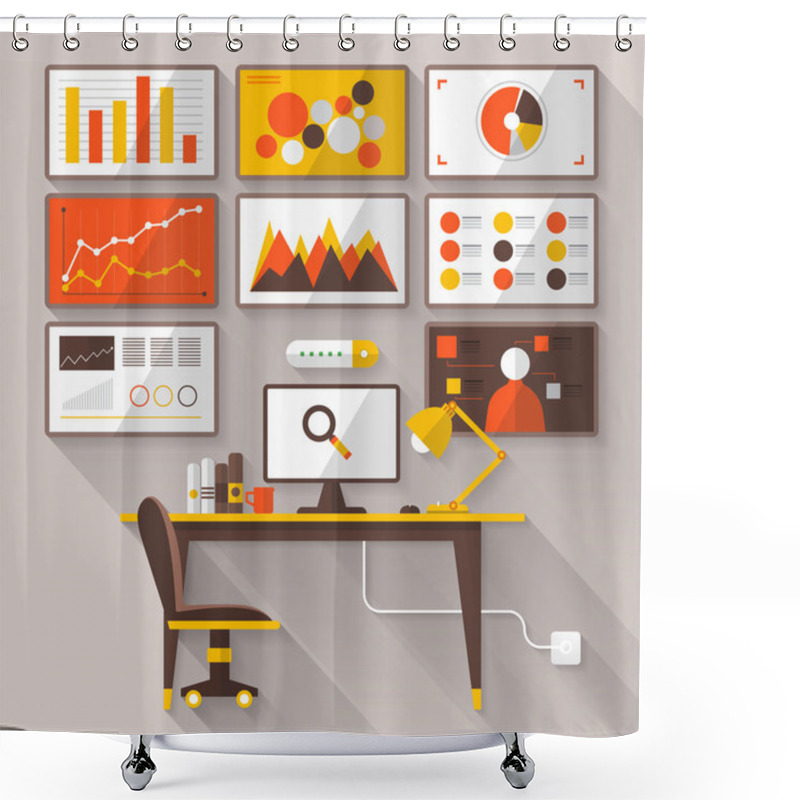 Personality  Web Analytic Information Shower Curtains