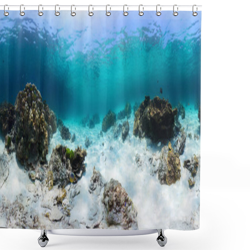 Personality  Panorama Of A Tropical Reef With Rocks Shower Curtains