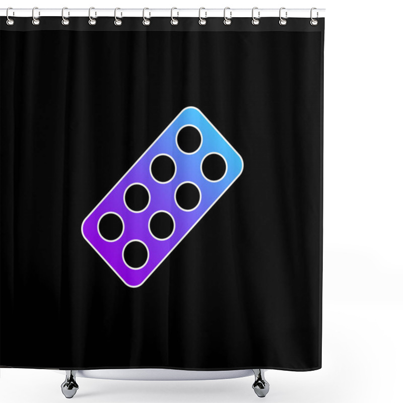 Personality  Antibiotics Blue Gradient Vector Icon Shower Curtains