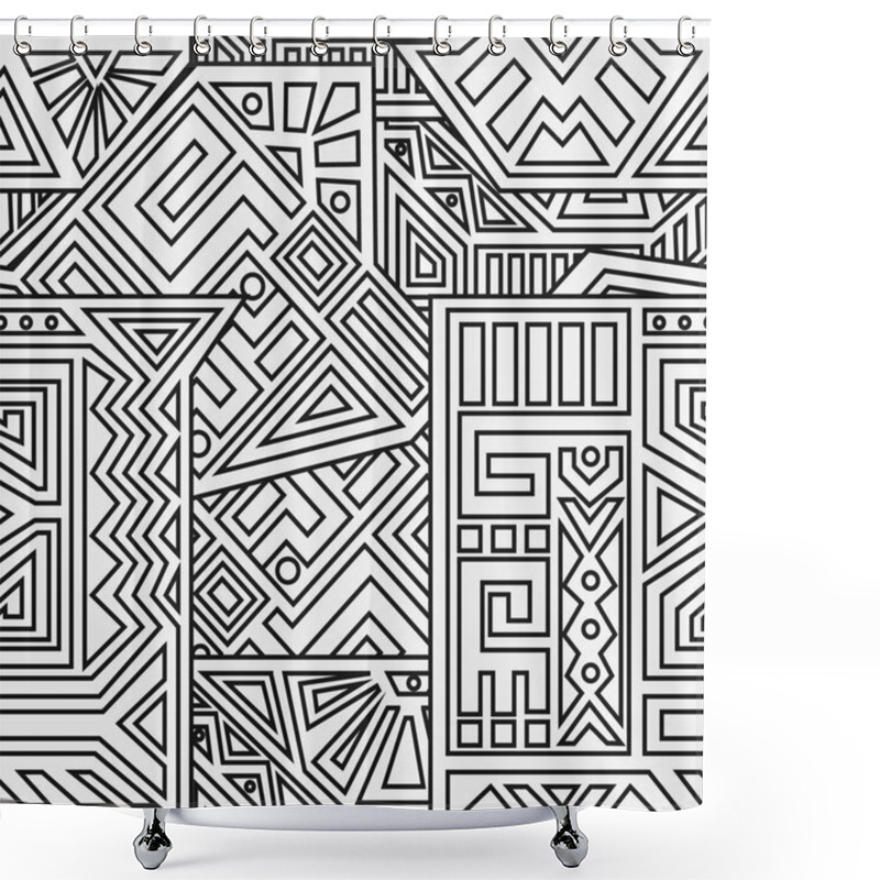 Personality  Aztec Vector Seamless Pattern Shower Curtains