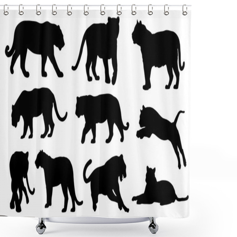 Personality  Tiger Silhouettes Shower Curtains