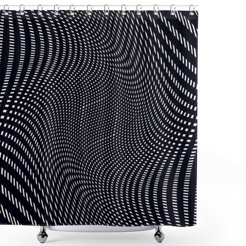 Personality  Moire Pattern, Op Art Background Shower Curtains