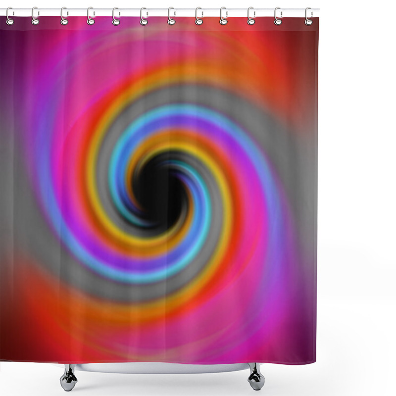 Personality  Rainbow Twirl Vortex Shower Curtains