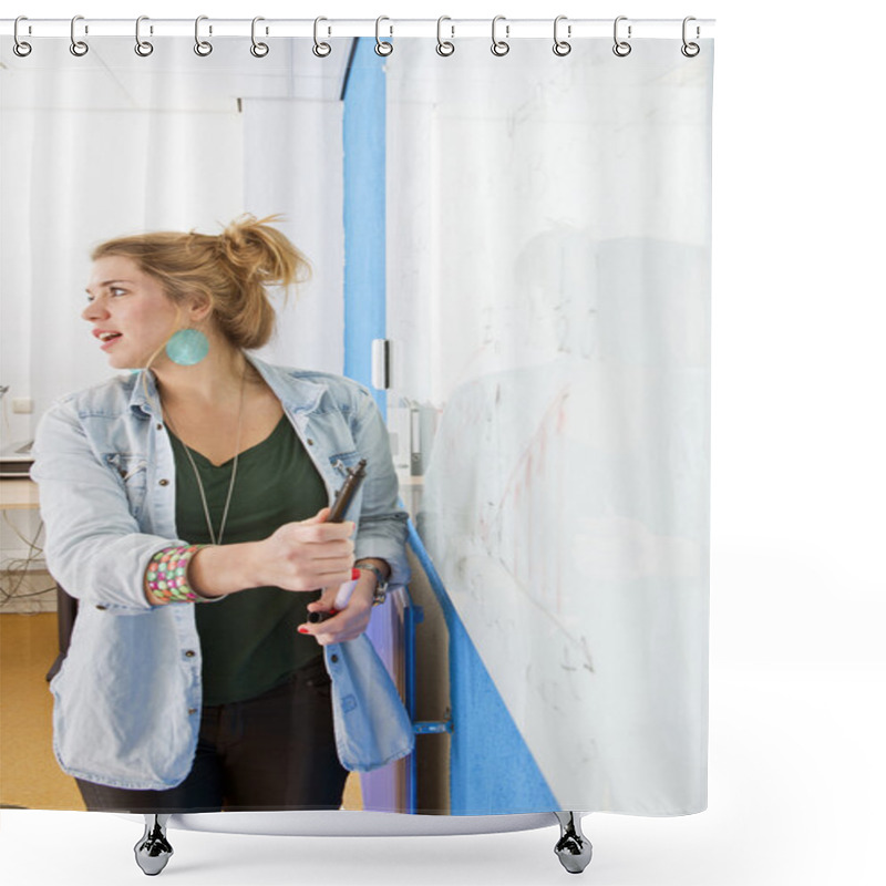 Personality  Glass Board Explanation Shower Curtains