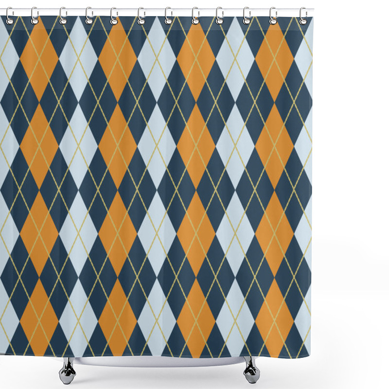 Personality  Seamless Argyle Pattern Shower Curtains