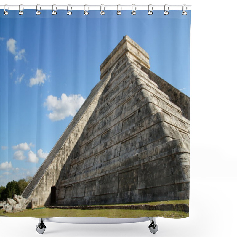 Personality  Mayan Pyramid In Mexico Shower Curtains