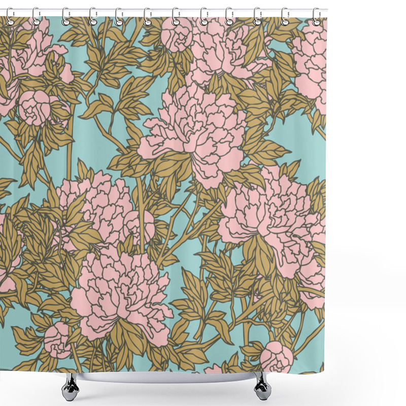 Personality  Elegance Seamless Pattern With Cornflowers Flowers Shower Curtains