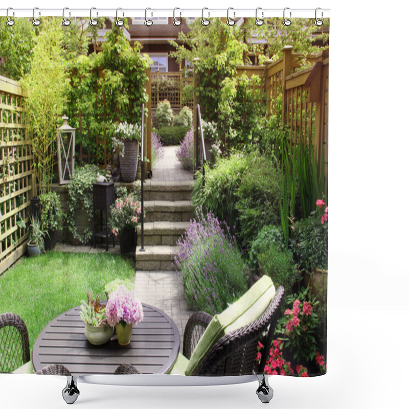 Personality  Small Townhouse Garden Shower Curtains