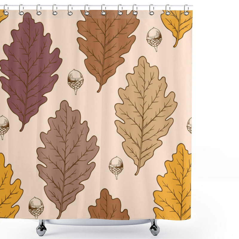 Personality  Oak Leaves And Acorns Shower Curtains