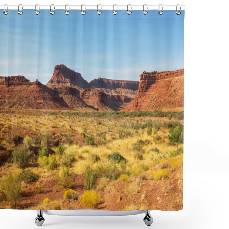 Personality  American Landscapes- Prairie In Autumn Season, Utah,  USA. Shower Curtains