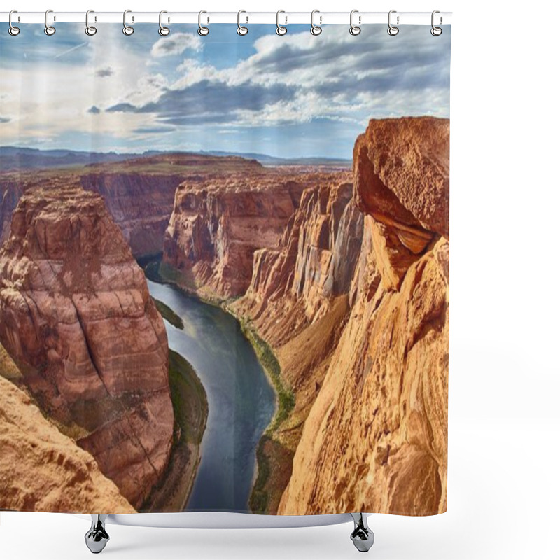 Personality  Incredibly Beautiful View Of Horseshoe Bend At Antelope Canyon National Park, Arizona USA Shower Curtains