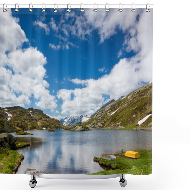 Personality  Majestic Mountain Lake Shower Curtains