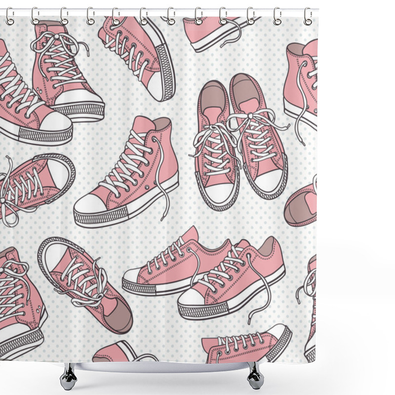 Personality  Men's Sneakers Shower Curtains