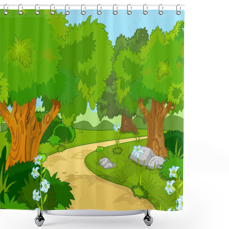 Personality  Forest Landscape Shower Curtains