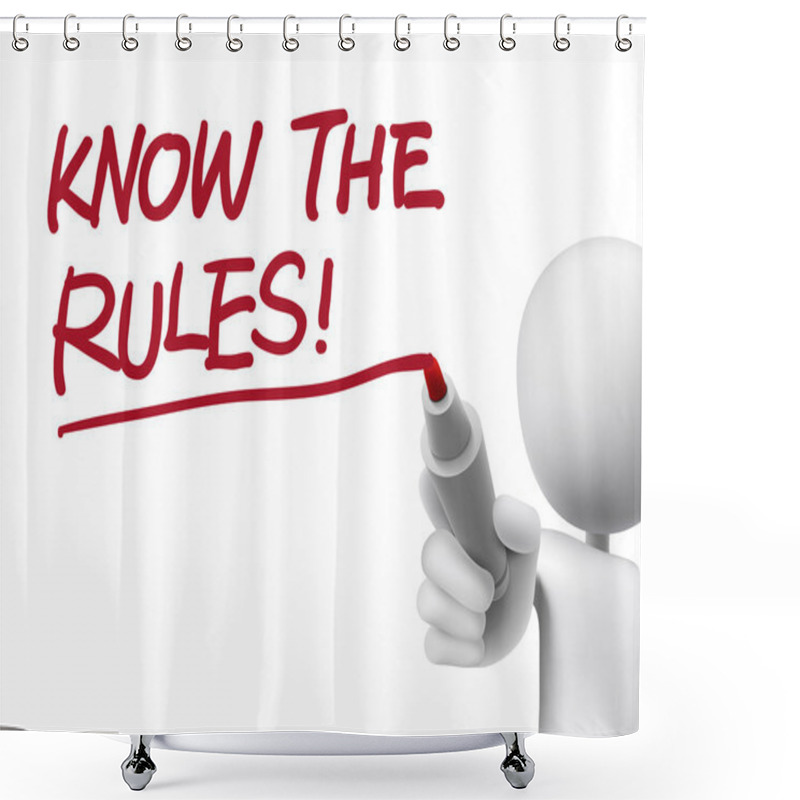 Personality  Know The Rules Words Written By 3d Man Shower Curtains