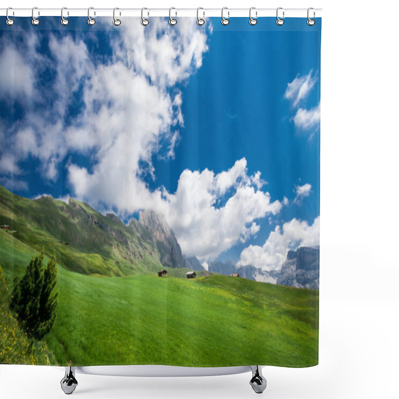 Personality  Gruppo Delle Odle, View From Col Raiser. Puez Odle Massif In Dolomites Mountains, Italy, South Tyrol Alps, Alto Adige, Val Gardena, Geislergruppe Shower Curtains