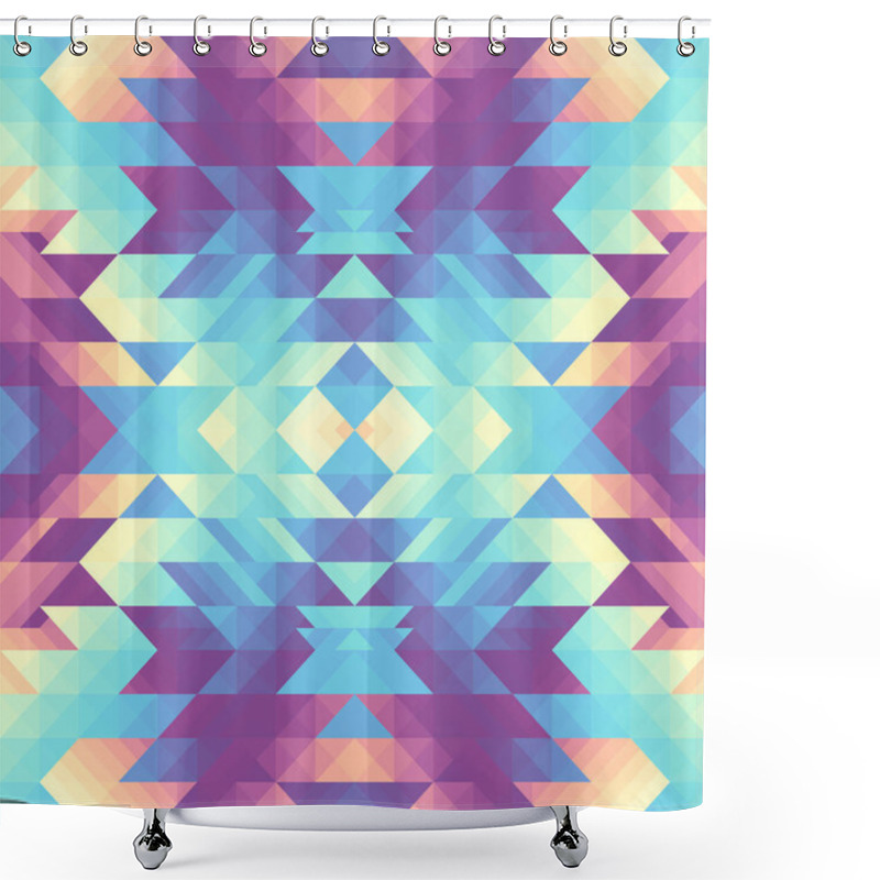 Personality  Seamless Vector Pattern Background Of A Triangles. Shower Curtains