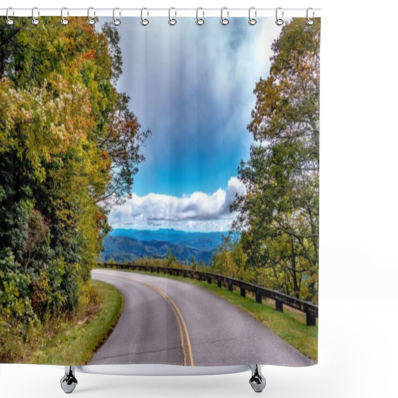 Personality  Autumn Season In Apalachin Mountains On Blue Ridge Parkway Shower Curtains