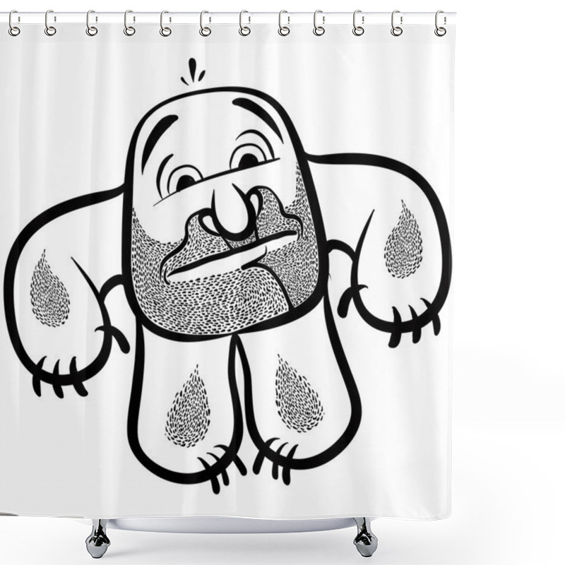 Personality  Funny Cartoon Monster Shower Curtains