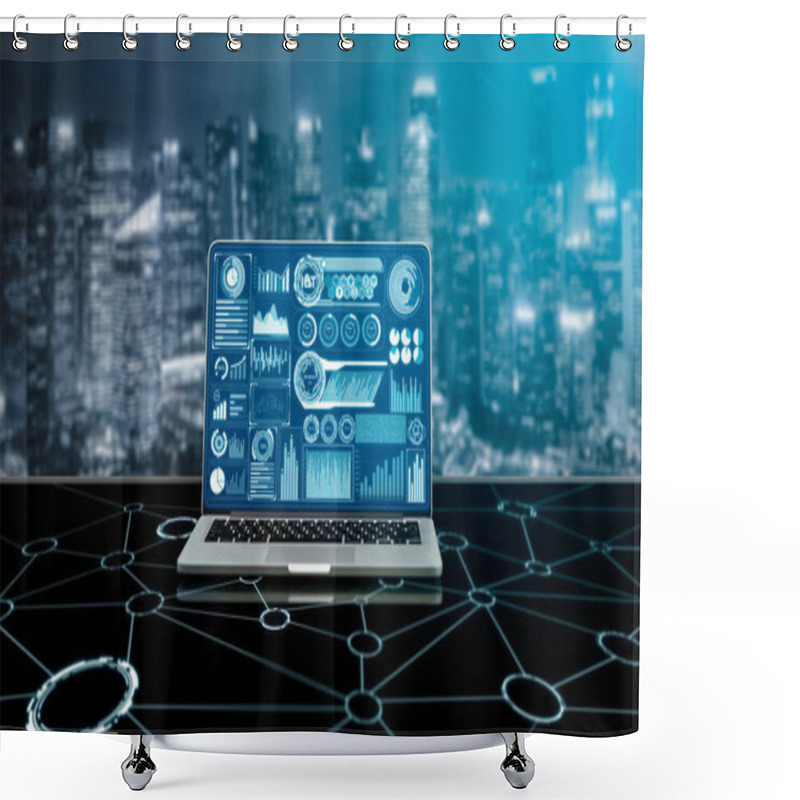 Personality  Big Data Technology For Business Finance Concept. Shower Curtains