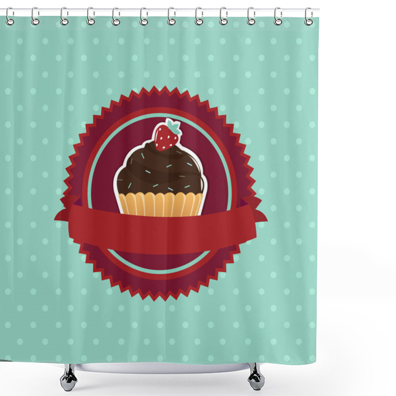 Personality  Cupcake Shower Curtains