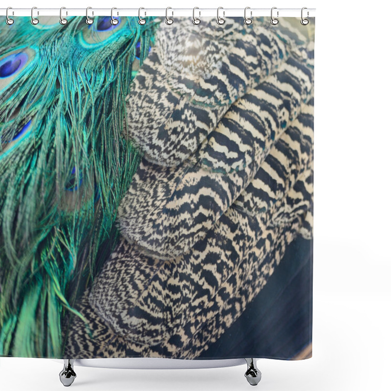 Personality  Green Peafowl Feathers Shower Curtains