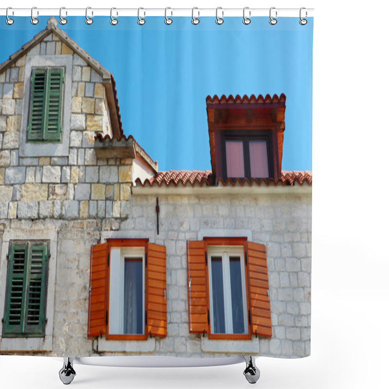 Personality  Mediterranean Old House Shower Curtains