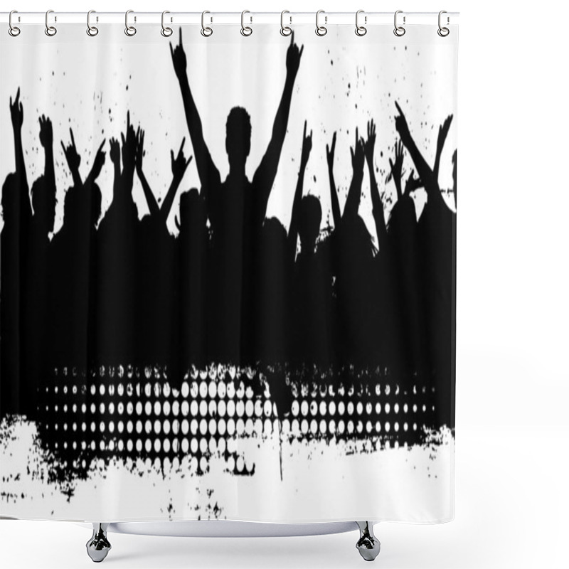 Personality  Grunge Audience Shower Curtains