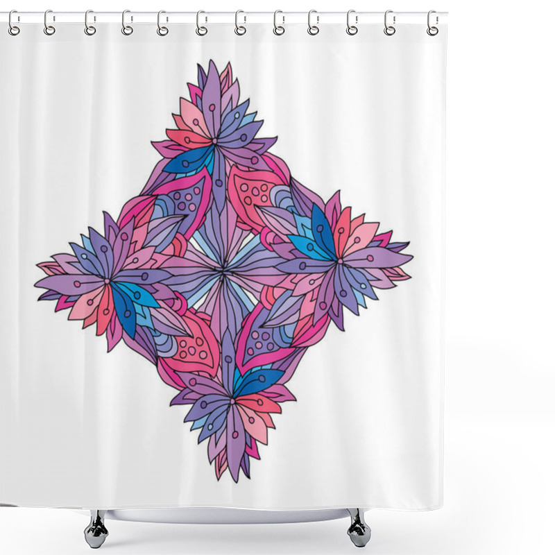 Personality  Decorative Hand Drawn Mandala, Design Element. Can Be Used For Cards, Invitations, Banners, Posters, Print Design. Mandala Background Shower Curtains