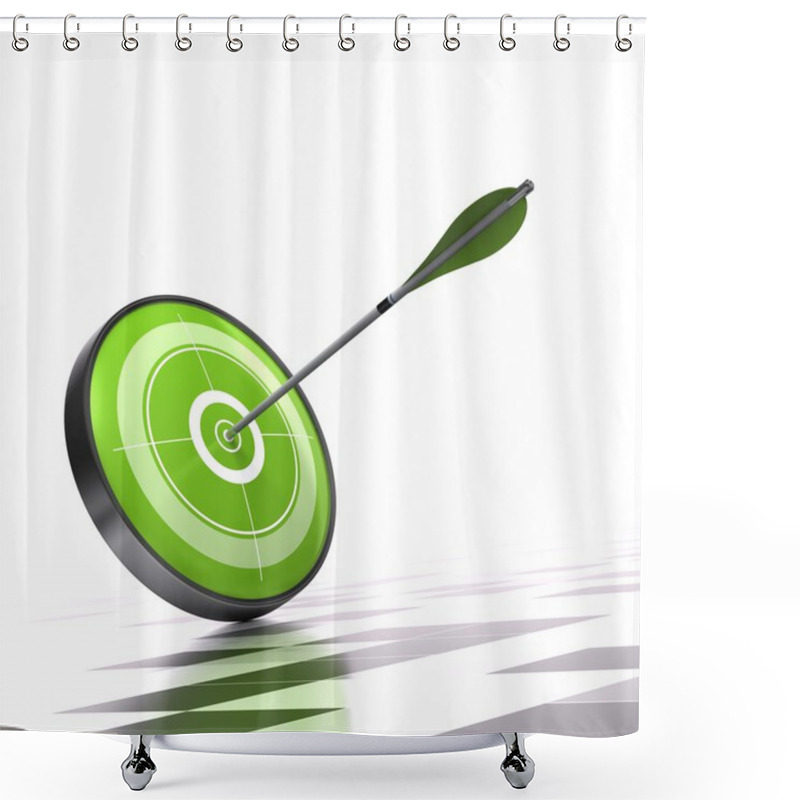 Personality  Green Target And Arrow Shower Curtains