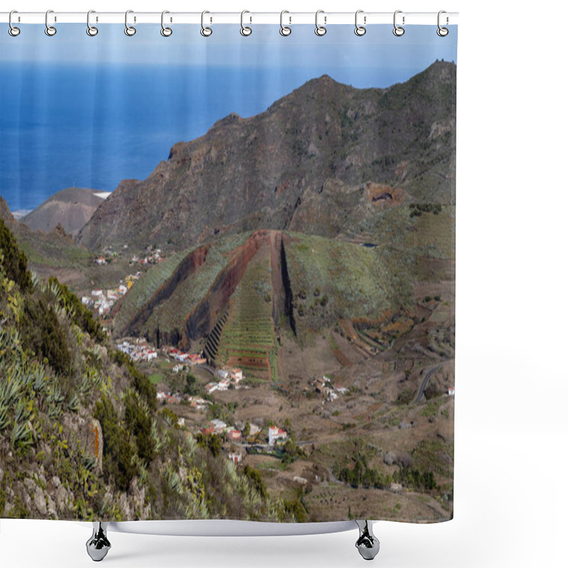 Personality  View On Los Pedregales Mountain, Rural De Teno Park On Tenerife, Canary Islands, Spain In Winter Shower Curtains