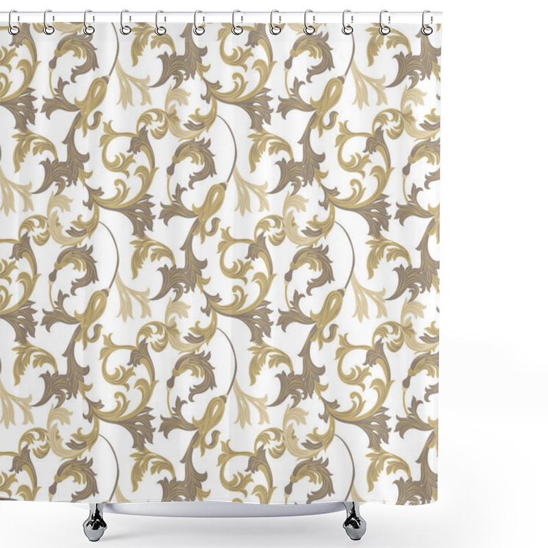 Personality  Vector Damask Pattern Ornament Shower Curtains