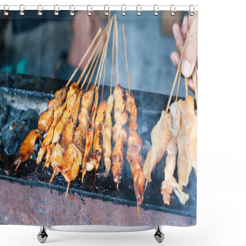 Personality  Traditional Indonesian Chicken Satay Shower Curtains