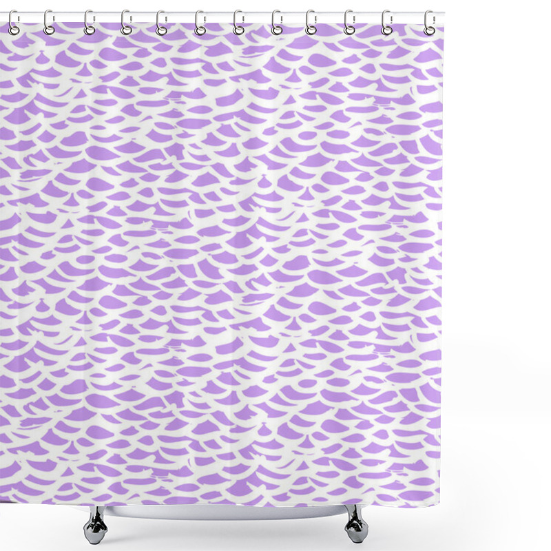 Personality  Small Ditsy Pattern With Short Hand Drawn Strokes Shower Curtains