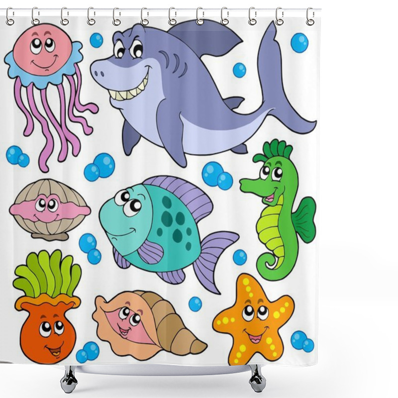 Personality  Aquatic Animals Collection Shower Curtains