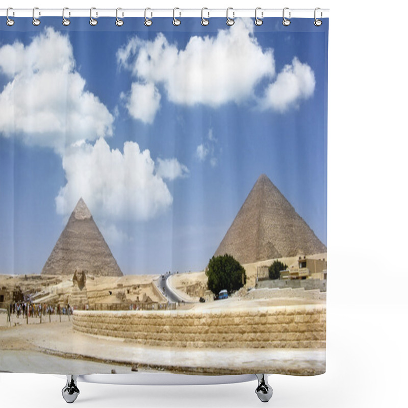 Personality  Symbol Egypt's - Sphinx And Pyramids In Giza Shower Curtains