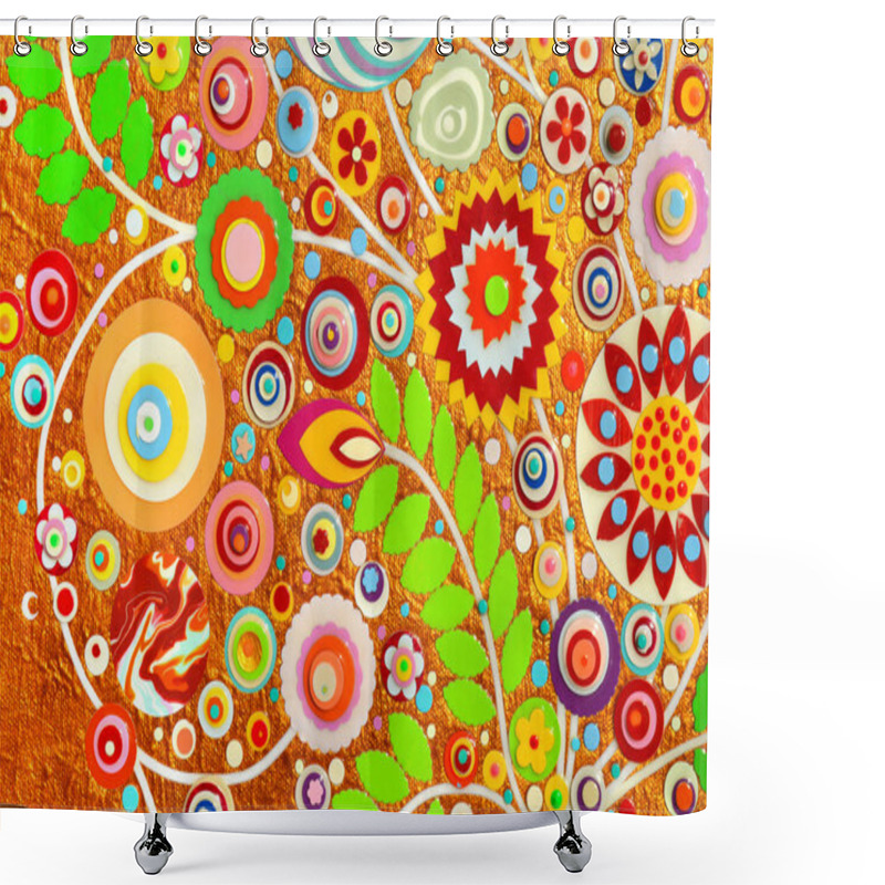 Personality  Still Life Gold Art With Roses  Shower Curtains