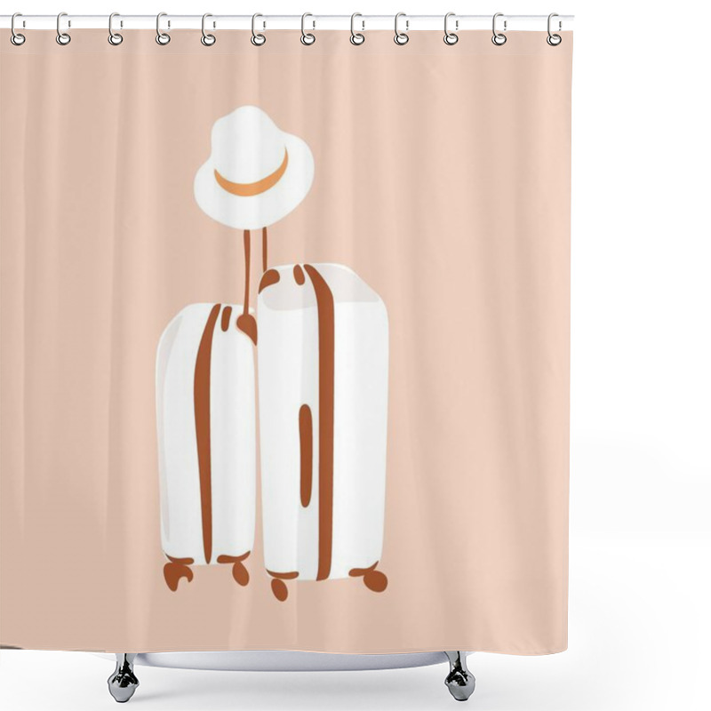 Personality  Travel Bag Boho Line Shower Curtains