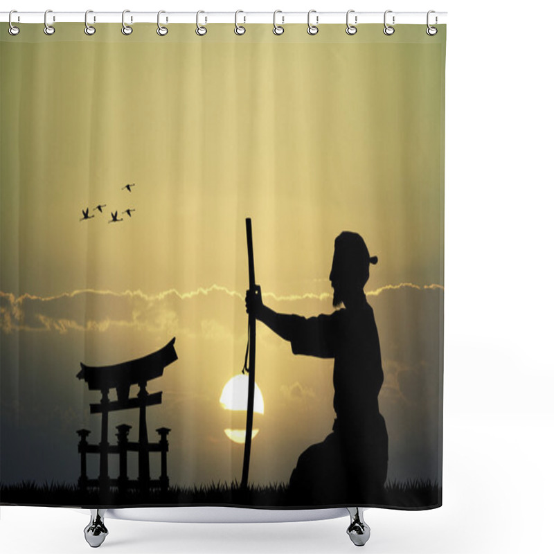 Personality  Japanese Man Shower Curtains