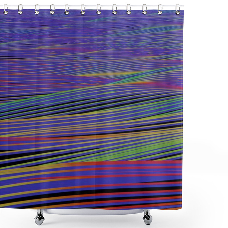 Personality  Vibrant Abstract Lines With Gradient Motion Flow Shower Curtains