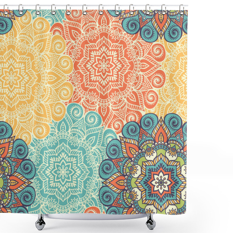 Personality  Ethnic Floral Seamless Pattern Shower Curtains