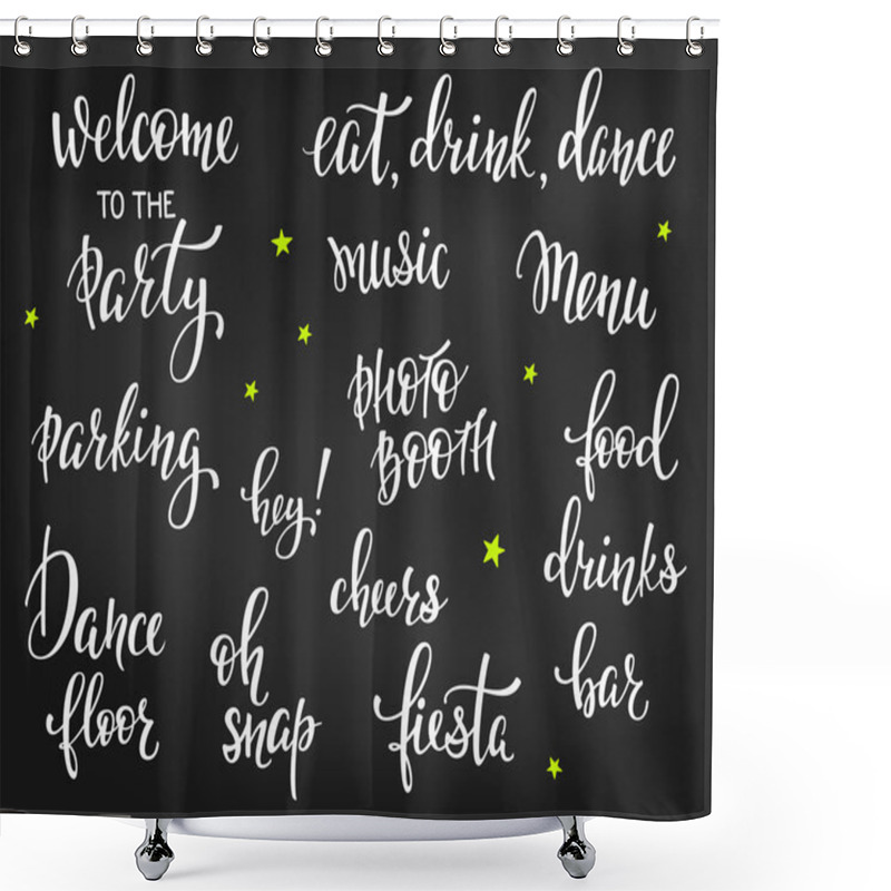 Personality  Party Lettering Set Shower Curtains