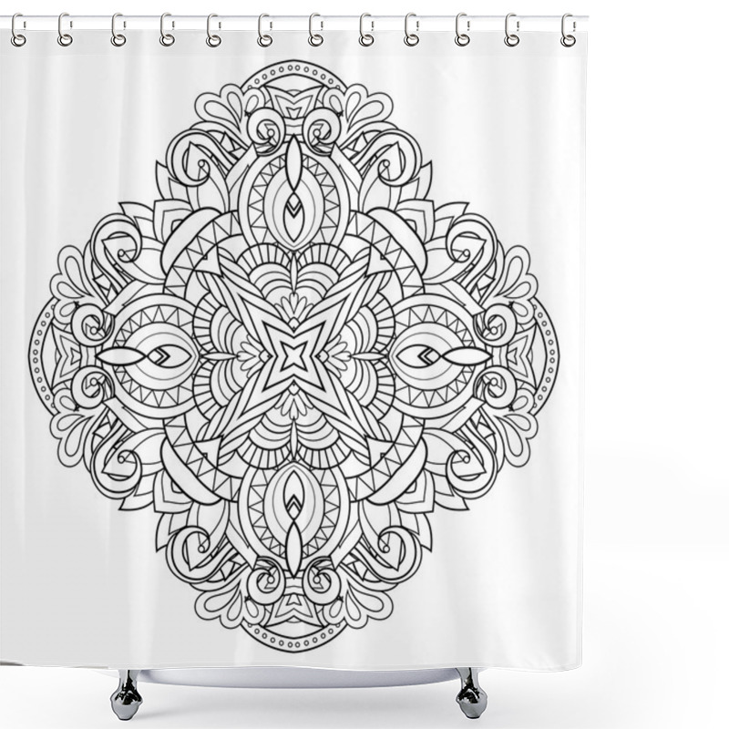 Personality  Vector Beautiful Deco Foursquare Shower Curtains