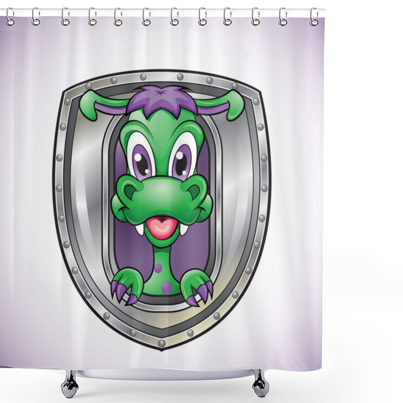 Personality  Mascot Dragon Shield Shower Curtains