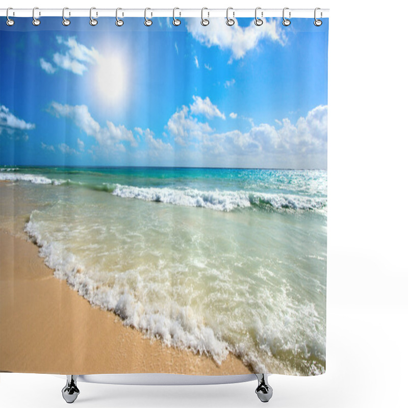 Personality  Beautiful Beach And Sea Shower Curtains