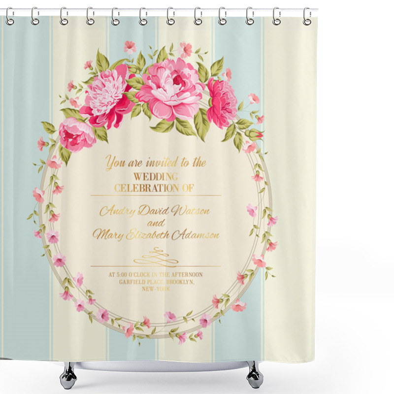 Personality  Border Of Flowers Shower Curtains