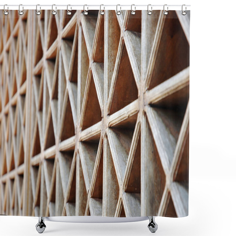 Personality  Pattern Of Wood Vents Shower Curtains