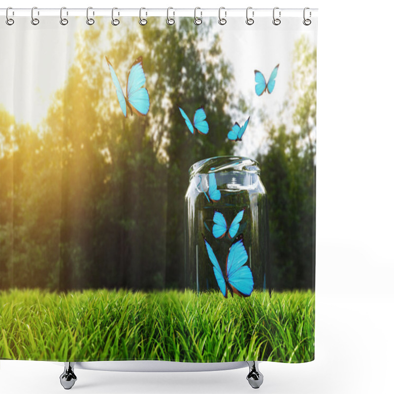 Personality  Butterflies Shower Curtains